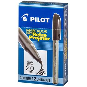 0220 Caneta para retroprojetor 2.0mm Marcador Preta - Pilot CX.C/12