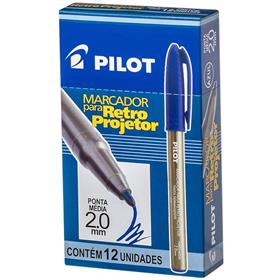 0222 Caneta para retroprojetor 2.0mm Marcador Azul - Pilot CX.C/12