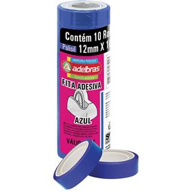 14769 Fita adesiva Polisil 12mmx10m.Azul - Adelbras PCT.C/10