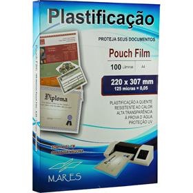53211 Plástico para plastificação Pouch Film A4 220x307 (0,05) - Mares CONJ/100