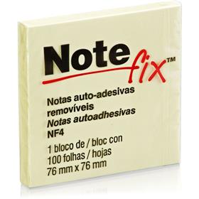 62874 Bloco de Recado Autoadesivo Notefix com 100 Folhas 76 mm x 76 mm Amarelo - 3M UNIDADE 3M