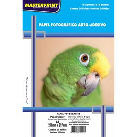 67542 Papel Fotográfico Inkjet A4 Glossy Adesivo 115 g - Masterprint PCT.C/20