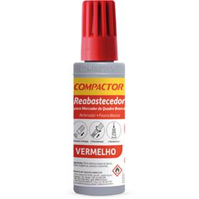 98472 Tinta Marcador Quadro Branco Reabastecedor 30 ml Vermelho - Compactor CX.C/12