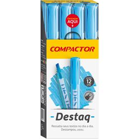 104698 Caneta Marca Texto Destaq Fluorescente Azul - Compactor CX.C/12