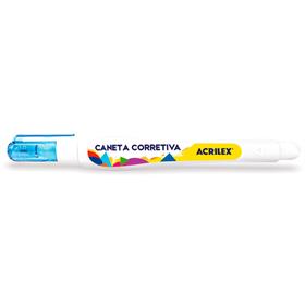 110720 Caneta Corretiva 7 ml Metal Branca - Acrilex CX.C/12