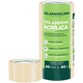 118886 Fita Empac. 48mm x 40 m Transp. pct c/4