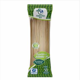 121569 Espeto churrasco Madeira 30 cm x 4 mm Bambu - Theoto PCT.C/50
