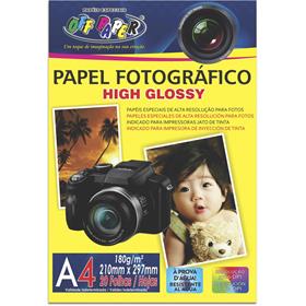 192042 Papel Fotográfico Inkjet A4 High 180 g - Off Paper PCT.C/20