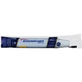 Copo de Plástico Descartável Cristalcopo 180ml Branco c/100