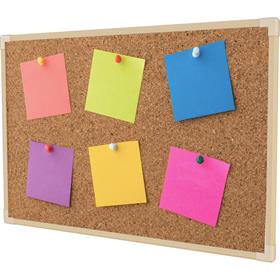 71649 Quadro Aviso Moldura Madeira Cortiça Aparente Neo 90 cm x 60 cm - Stalo