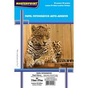 067541 Papel Fotográfico Inkjet A4 Glossy Adesivo 80 g - Masterprint PCT.C/20