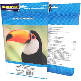57088 Papel Fotográfico Inkjet A4 Glossy 115 g - Masterprint PCT.C/50