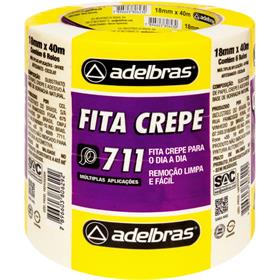 111292 Fita Crepe 711 Crepe 18 mm x 40 m - Adelbras PCT.C/06