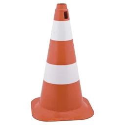 884146 Cone sinalizador 50cm Branco E Laranja