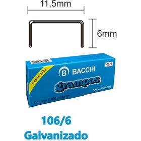 3386 Grampo para grampeador 106/6 Aco 3500 Grampos - Bacchi