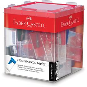 022694 Apontador (com deposito) Transparente Color Grande - Faber-Castell DP.C/25