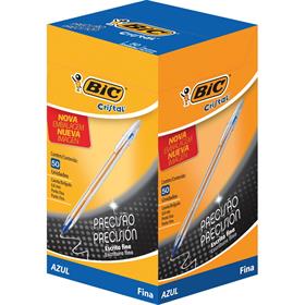 38110 Caneta esferografica Cristal Fina Azul - Bic CX.C/50
