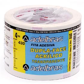 41472 Fita dupla face 18x30m - Adelbras PCT.C/04