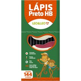 69709 Lapis Preto Sextavado Leo e Leo Hb (Preto) - Leonora CX.C/144