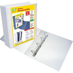 73462 Fichário de PVC Personalite A4 40 mm 4 Argolas Branco - Acp