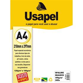 77076 Papel Opaline A4 Branco 180g - PCT.C/50