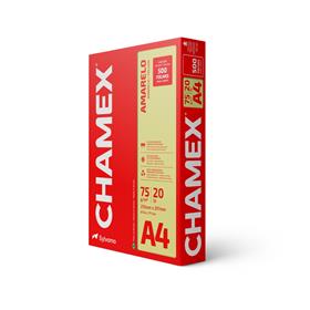80220 Papel Sulfite A4 Colorido Chamex 75 g Amarelo - Chamex PCT/500