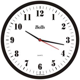 113686 Relógio de Parede Redondo Números 25,8 cm Preto - Bell