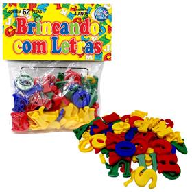 47858 Jogo Brincando com Letras 62 peças - Pais e Filhos